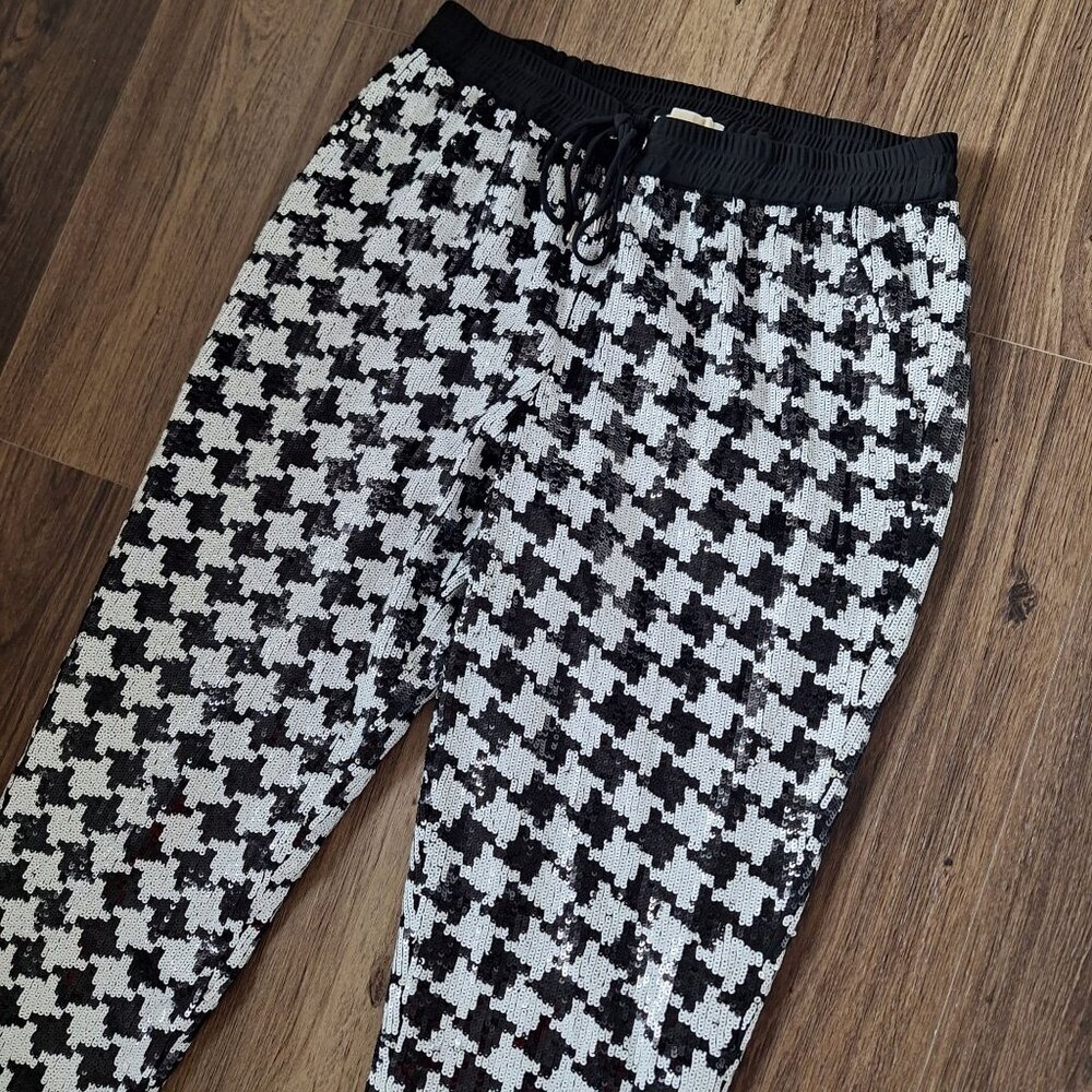 💙 Michael Kors Sequined Pull On Joggers Size 10 Preppy Cute Outfit Comfy - Picture 6 of 8